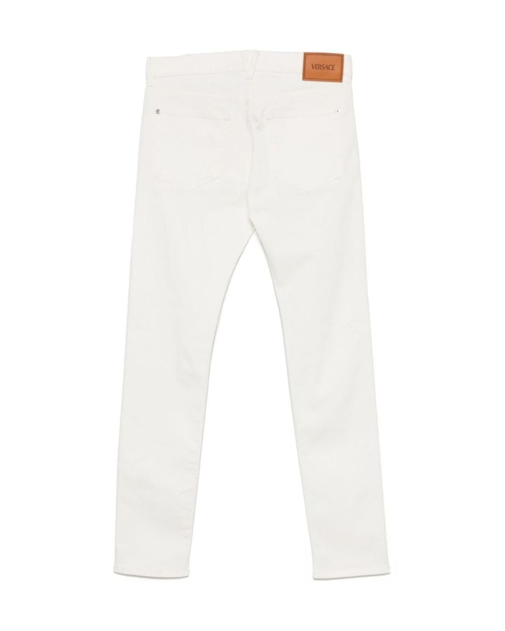 Versace White Tapered Leg Jeans for men