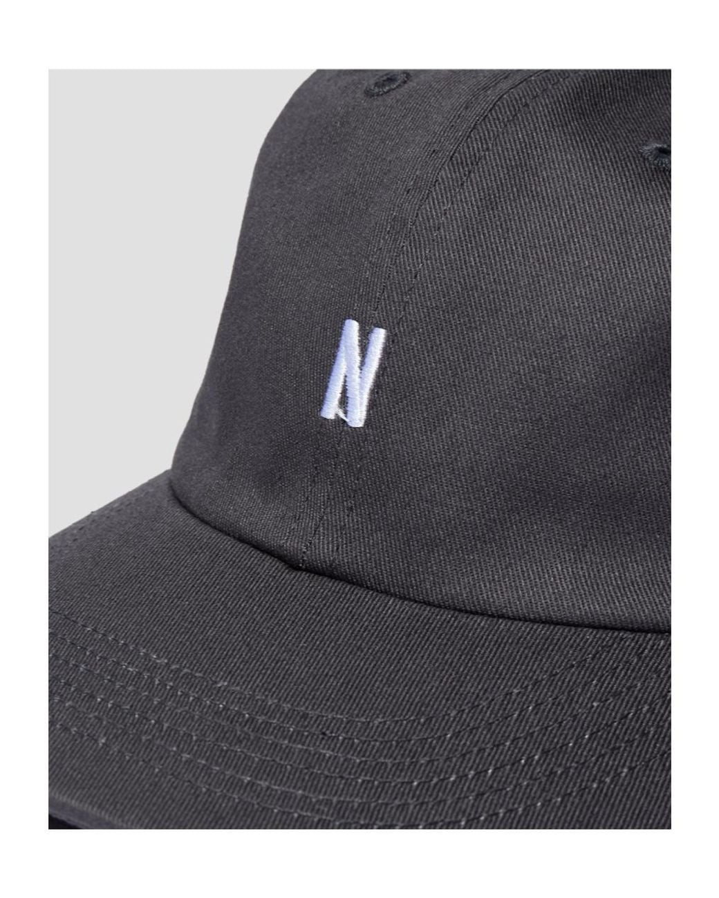 Norse Projects Blue Embroidered Logo Baseball Cap for men