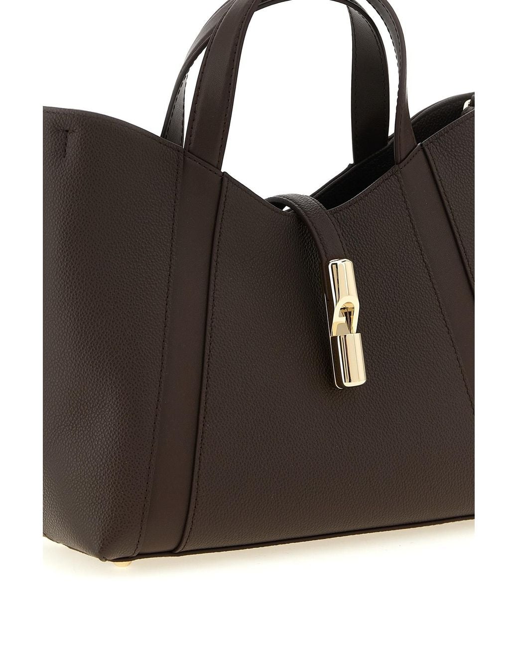 Furla Black Goccia Small Top Handle Tote Bag