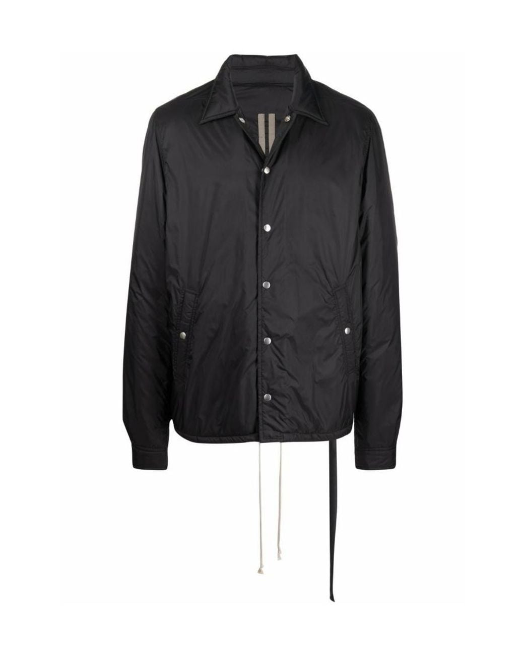 Rick Owens Black Padded Collared Jacket for men