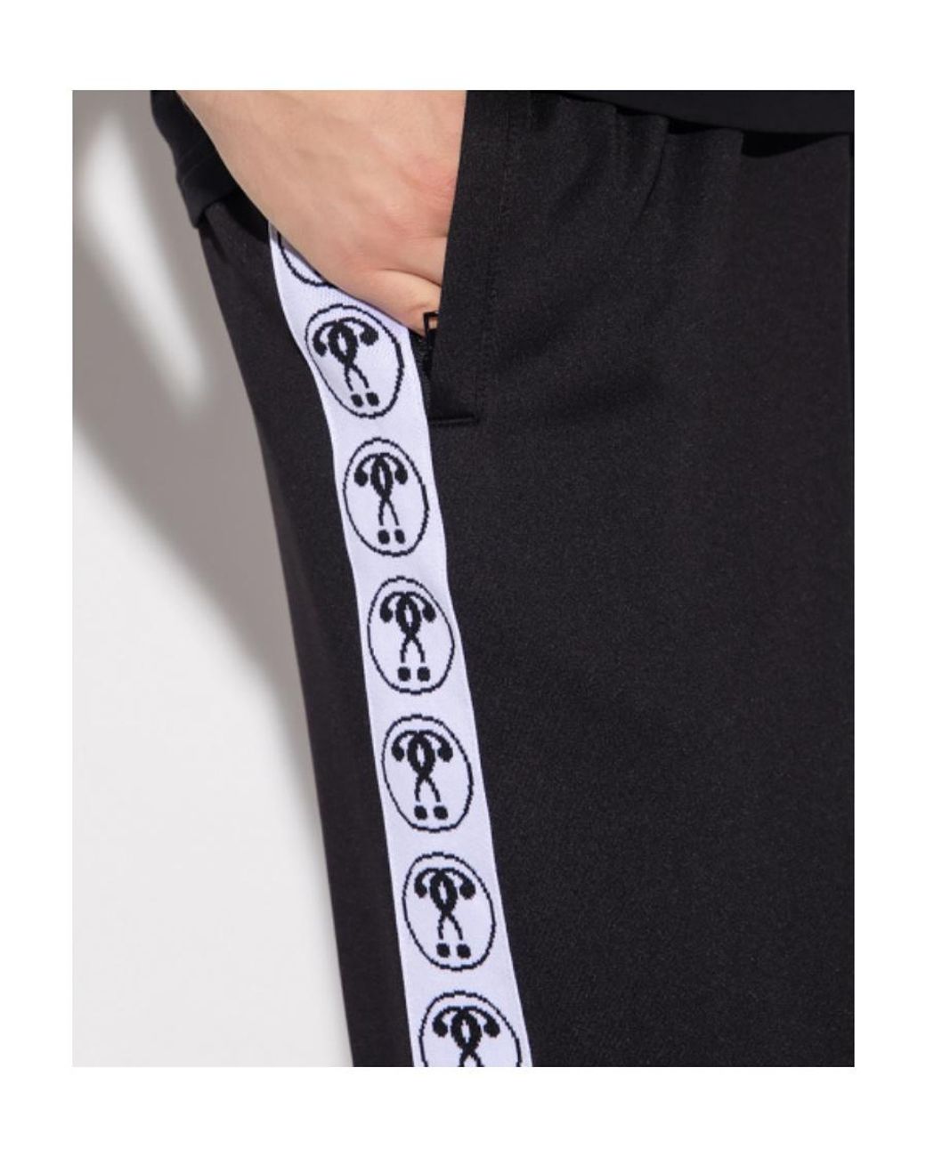 Moschino Blue Question Mark Bermuda Shorts for men