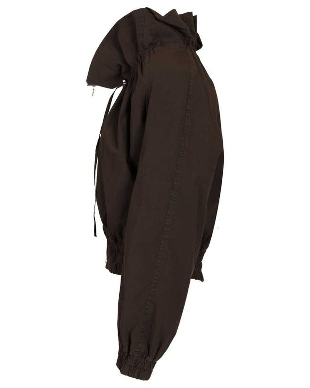 Dries Van Noten Black Ruffled Gathered Cotton-Blend Jacket