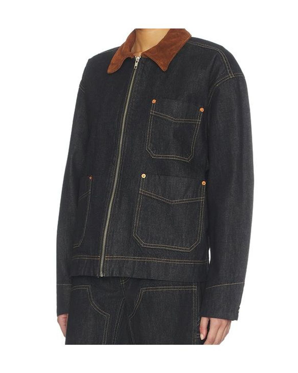 SLVRLAKE Denim Black Long Sleeve Jacket