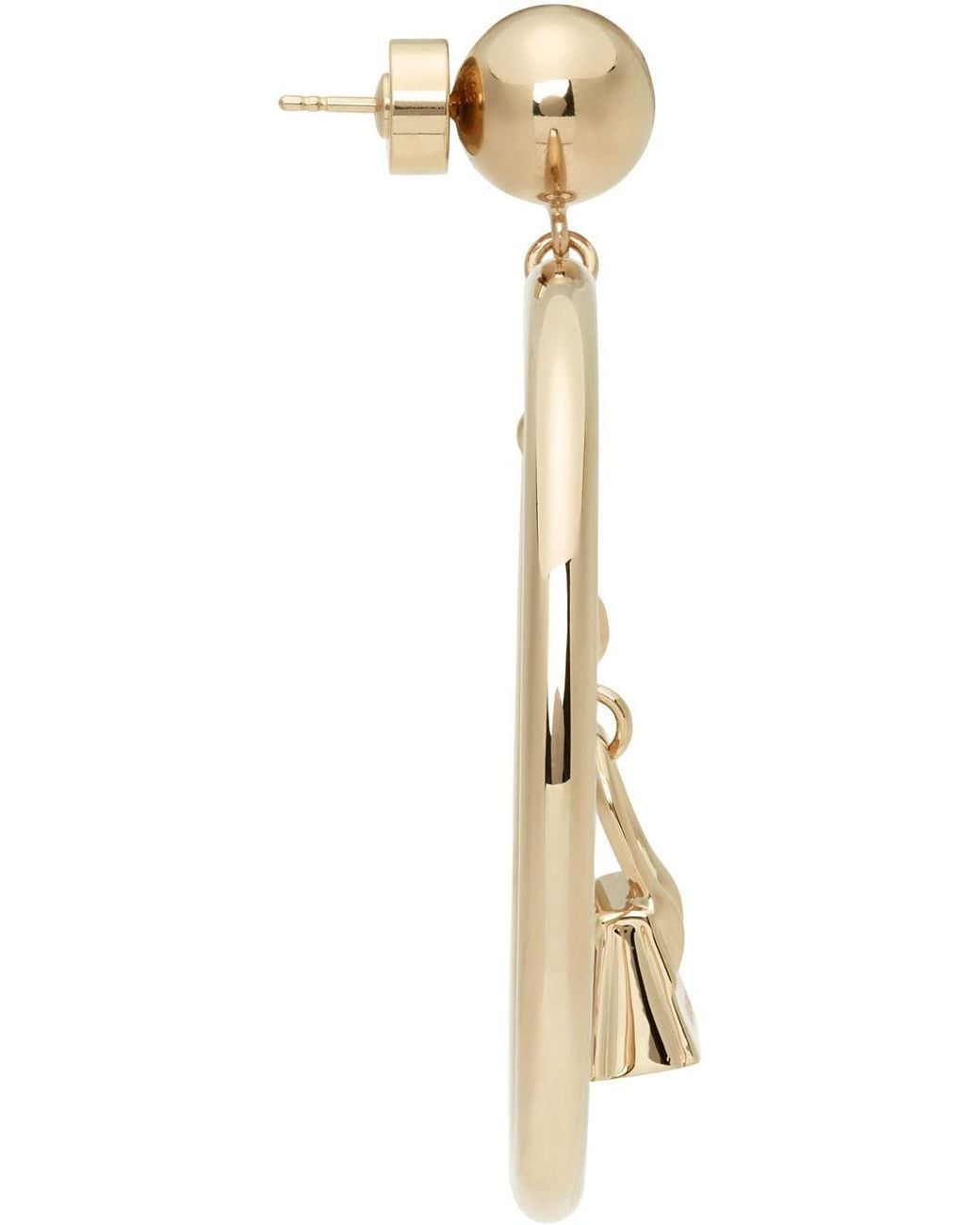 Jacquemus White Chiquito Pendant Hoop Earrings