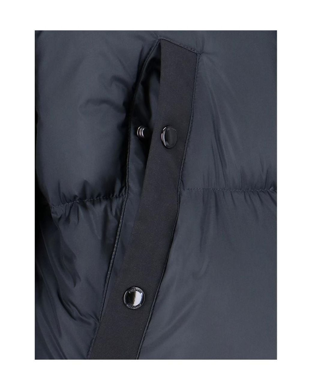 Burberry Blue High-Neck Hooded Coat for men