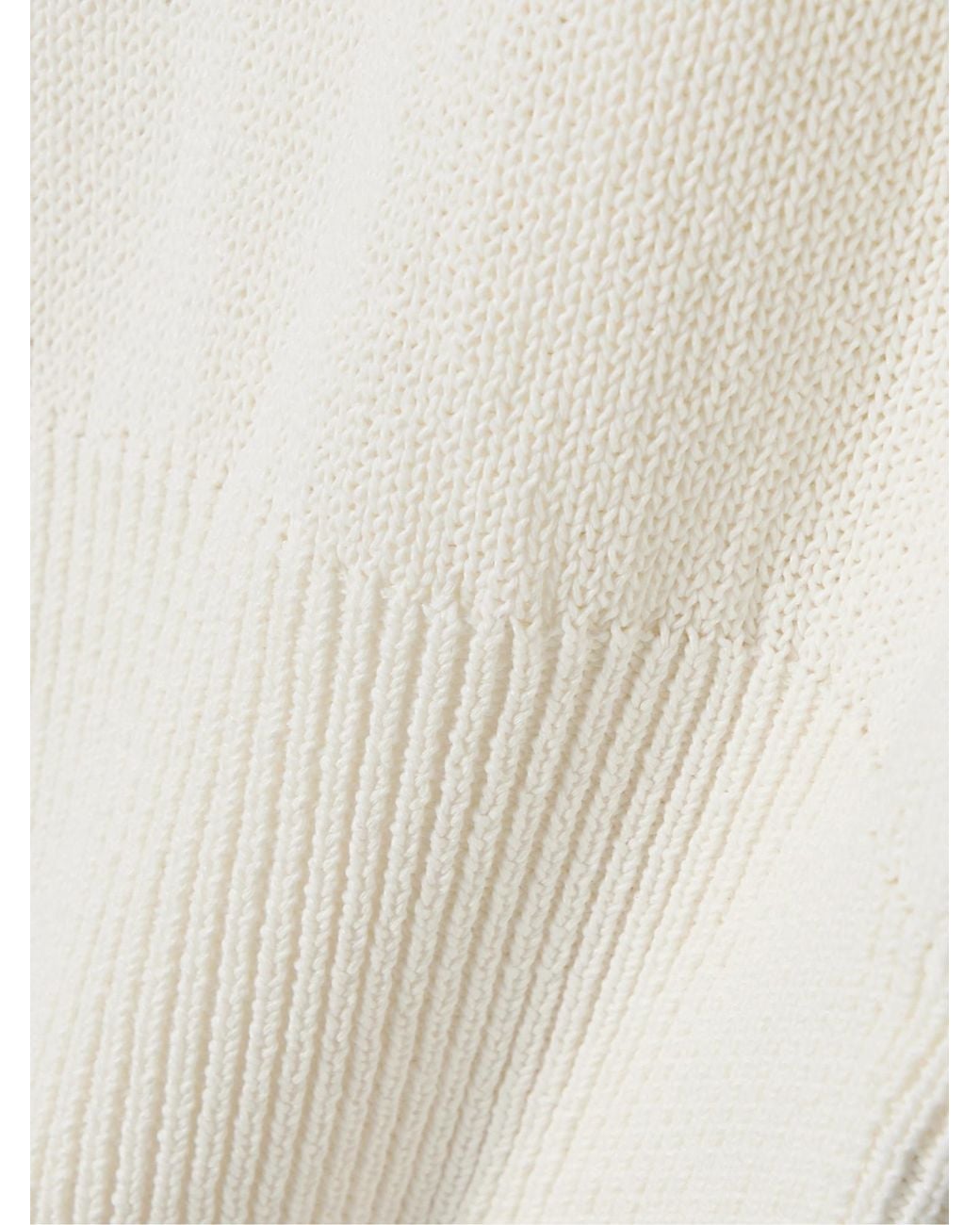 Proenza Schouler White Cropped Cotton-Blend Polo Top