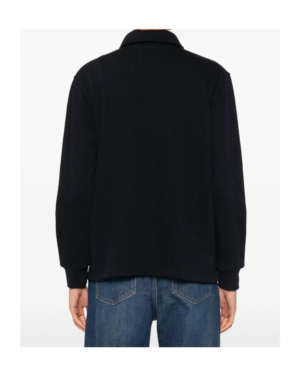 Citizens of Humanity Black Long-Sleeve Polo Shirt