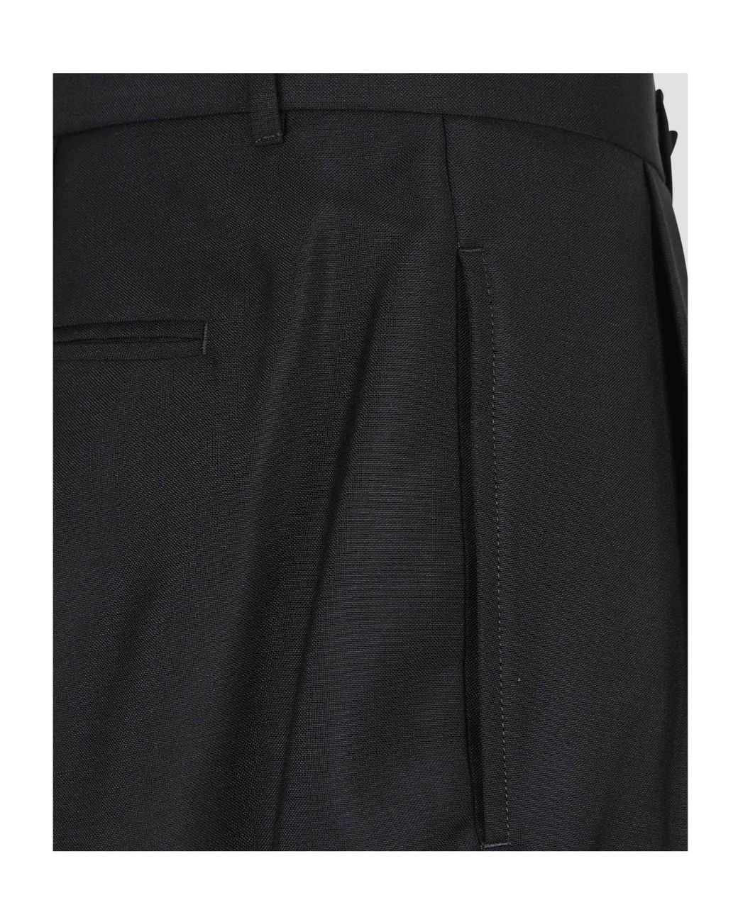Givenchy Black Double Pleat Tailored Pants for men