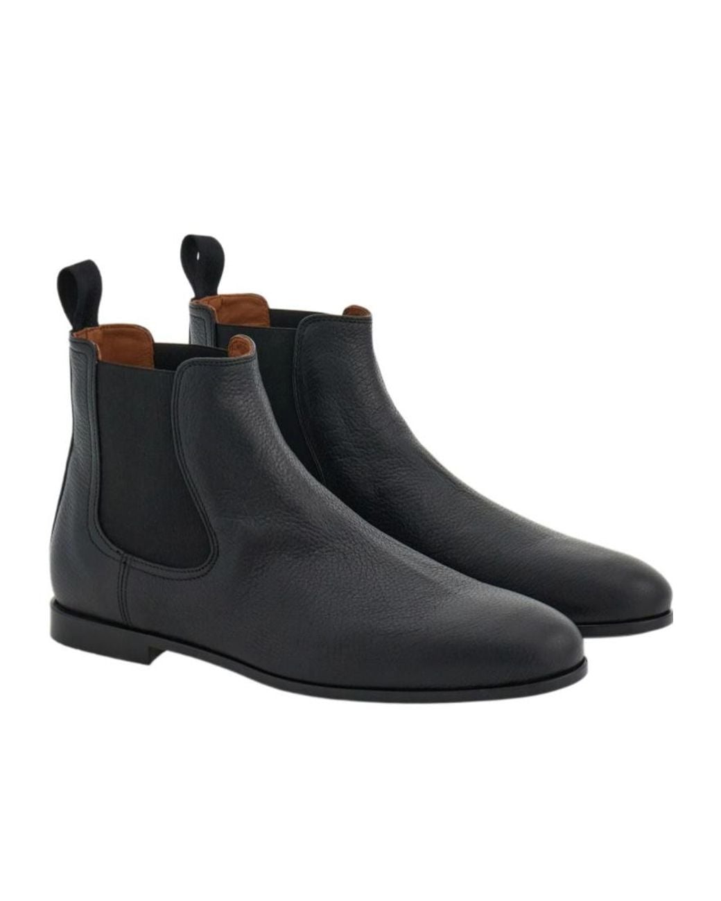 Ferragamo Black Sterling Elastic Side-Panel Ankle Boots for men