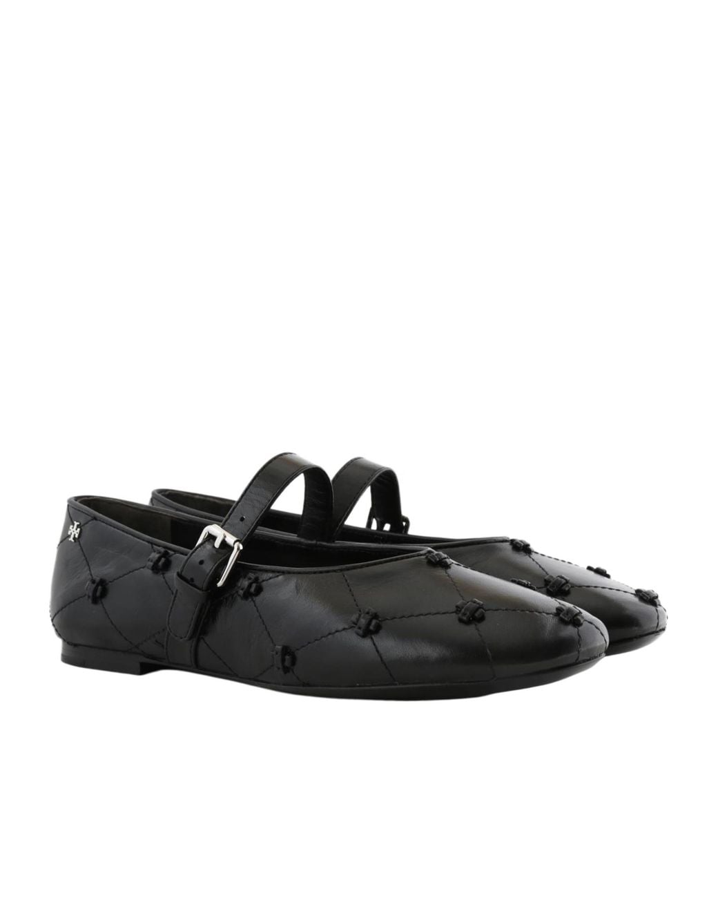 Tory Burch Black Bunny Knot Mary Jane Shoes