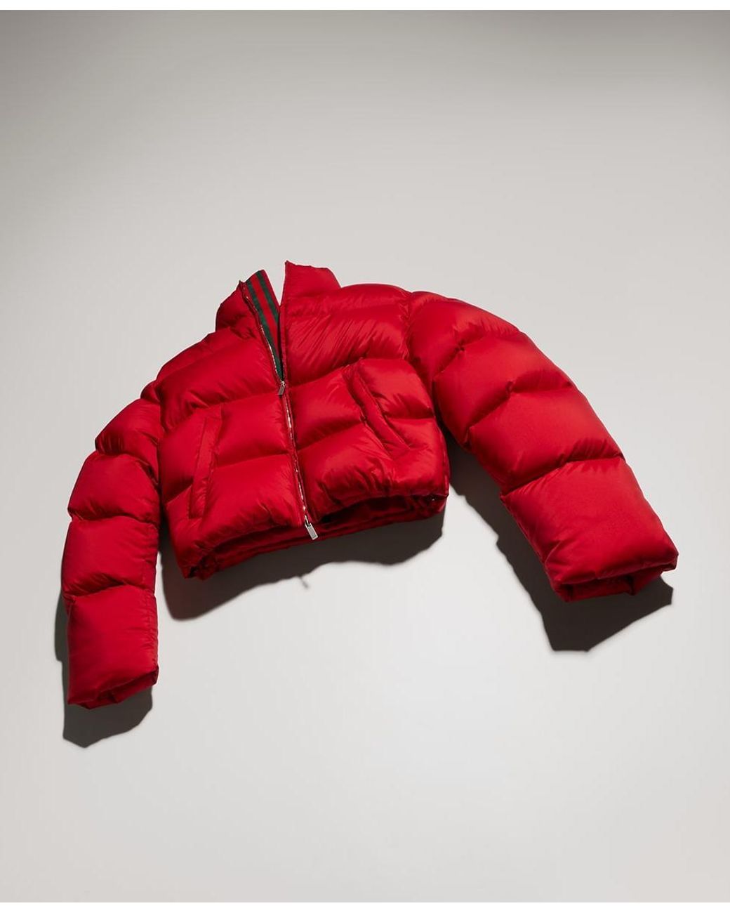 Gucci Red Padded Cropped Jacket