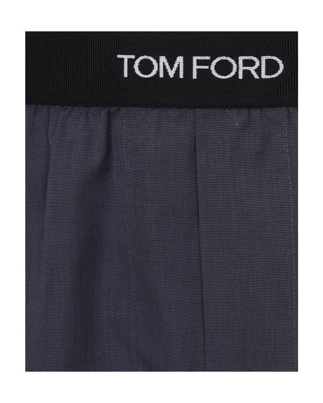 Tom Ford Blue Logo Waistband Boxer Shorts for men