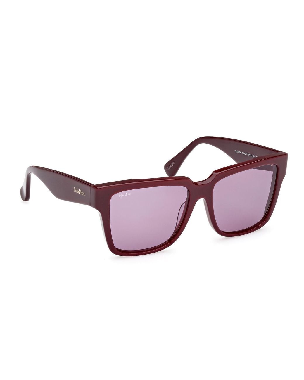 Max Mara Purple Square Frame Sunglasses