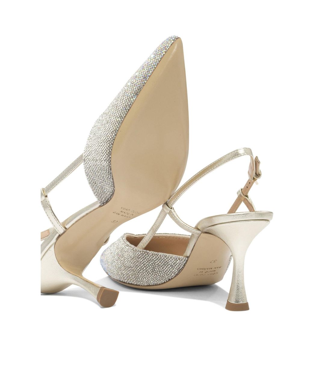 Ninalilou White 65Mm Crystal-Embellished Slingback Pumps