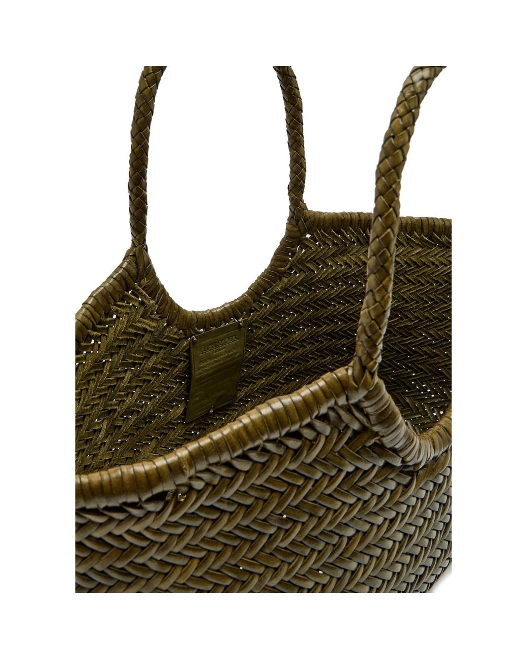 Dragon Diffusion Green Human-Pattern Woven Tote Bag