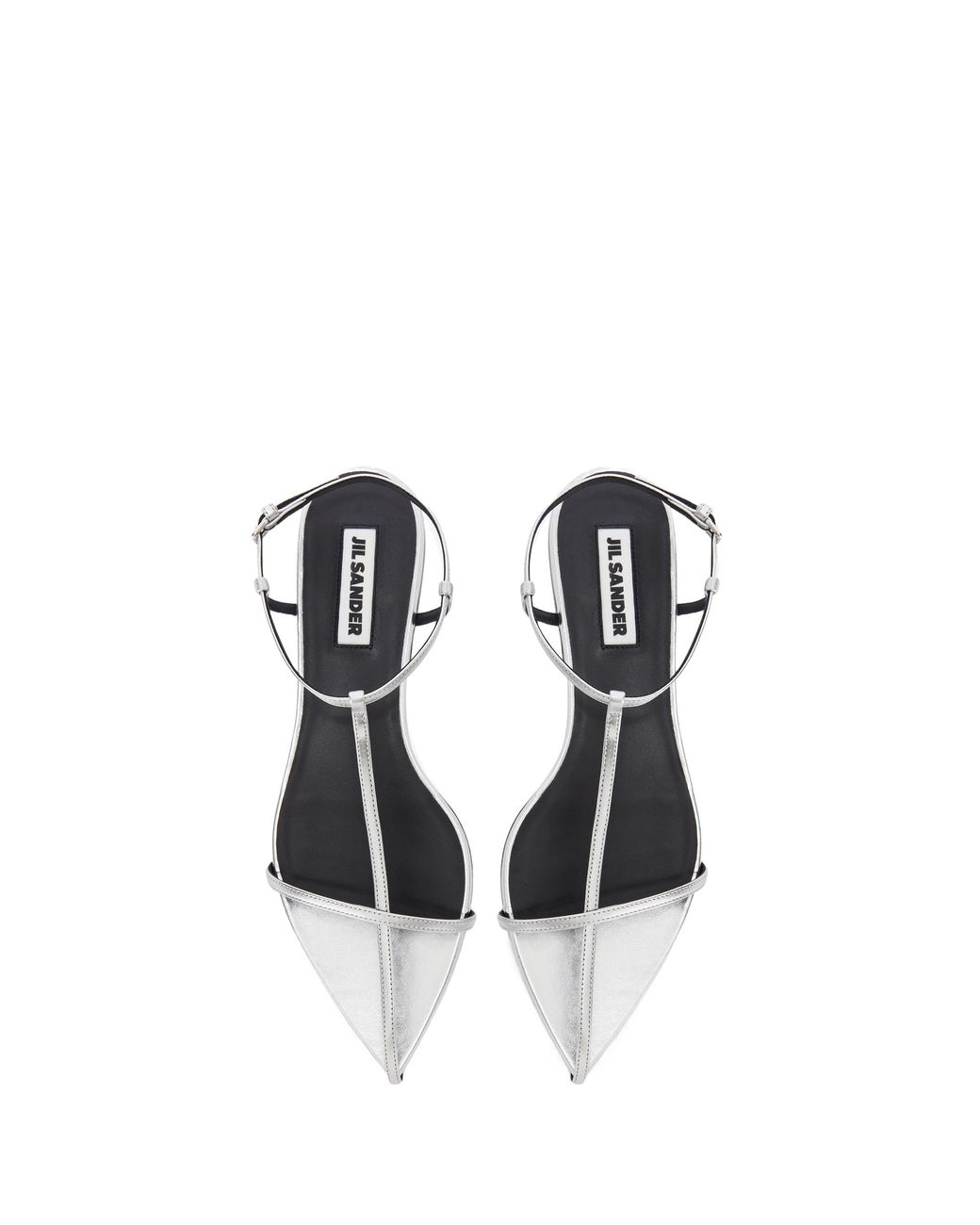 Jil Sander White Cage Low-Heel Sandals