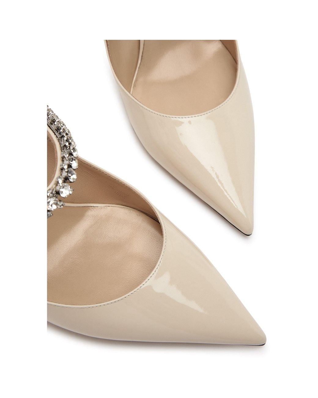 Jimmy Choo White Patent Leather Mules
