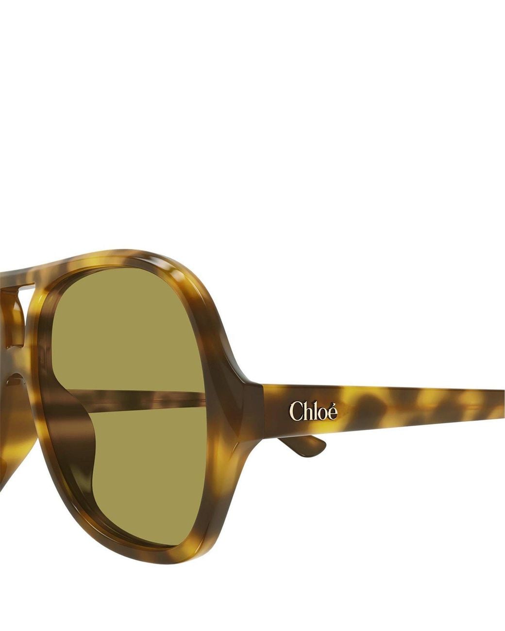 Chloé Green Aviator Sunglasses