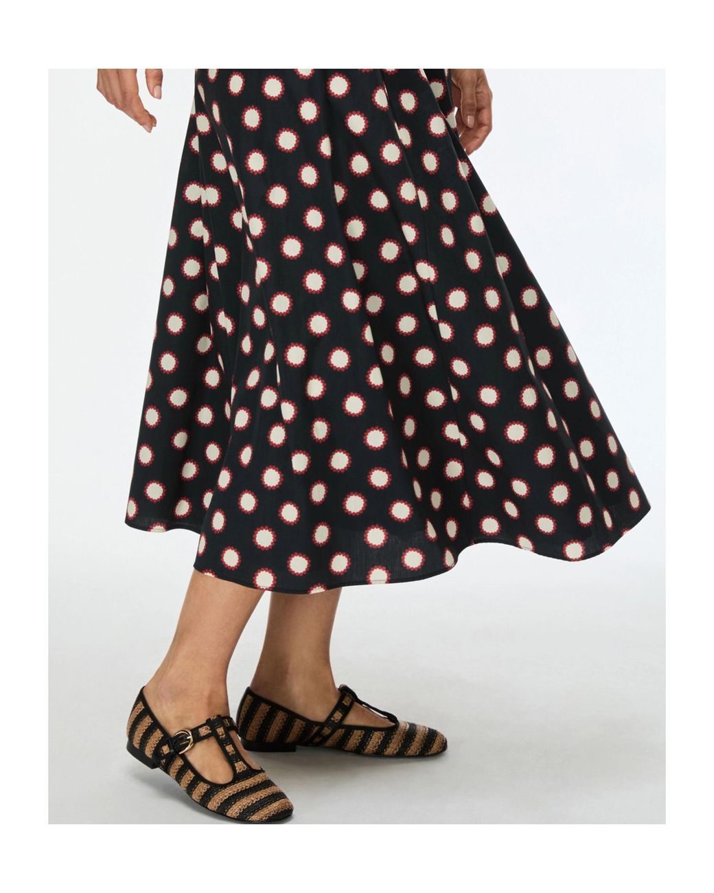 iBlues Black Printed Skirt