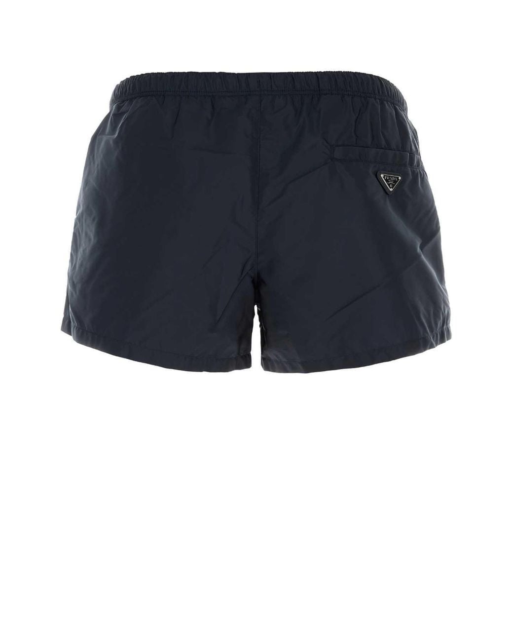 Prada Blue Triangle-Logo Swim Shorts for men