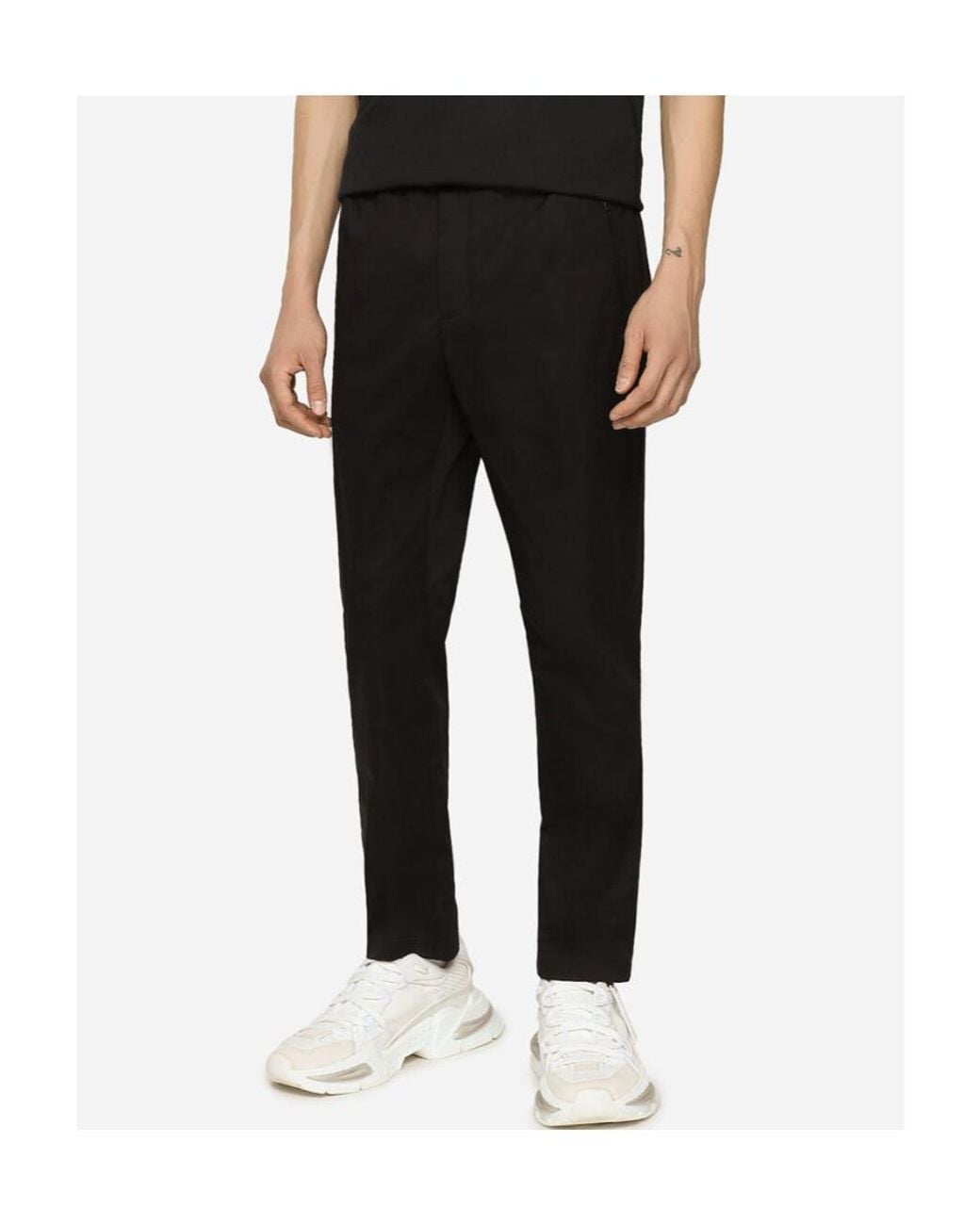 Dolce & Gabbana Black Logo Drawstring Sweatpants for men