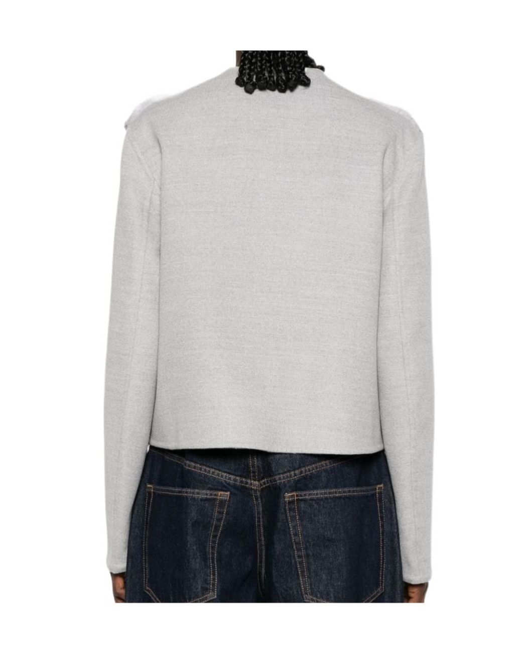 Fabiana Filippi Gray Fur Coat