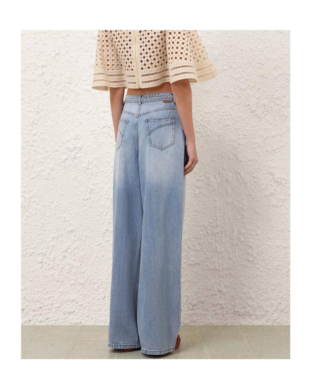 Zimmermann Blue Indra Wide-Leg Jeans