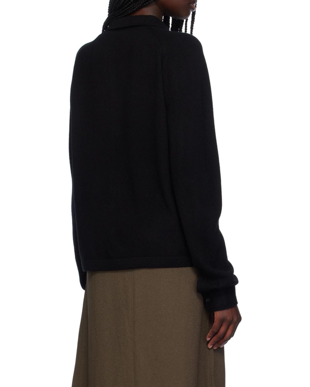 Totême Black Totême Button Up Knitted Shirt