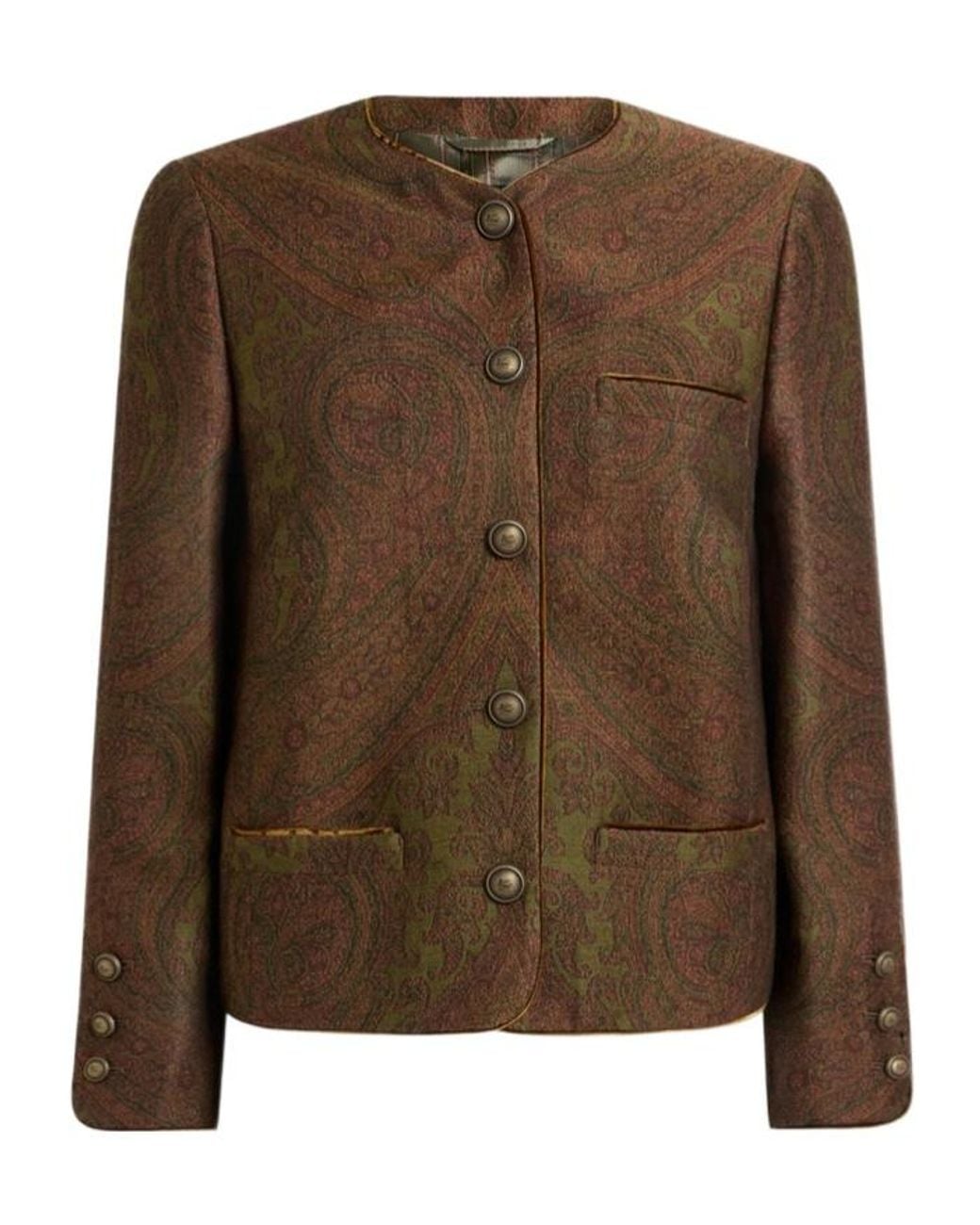 Etro Brown Long-Sleeve Blazer