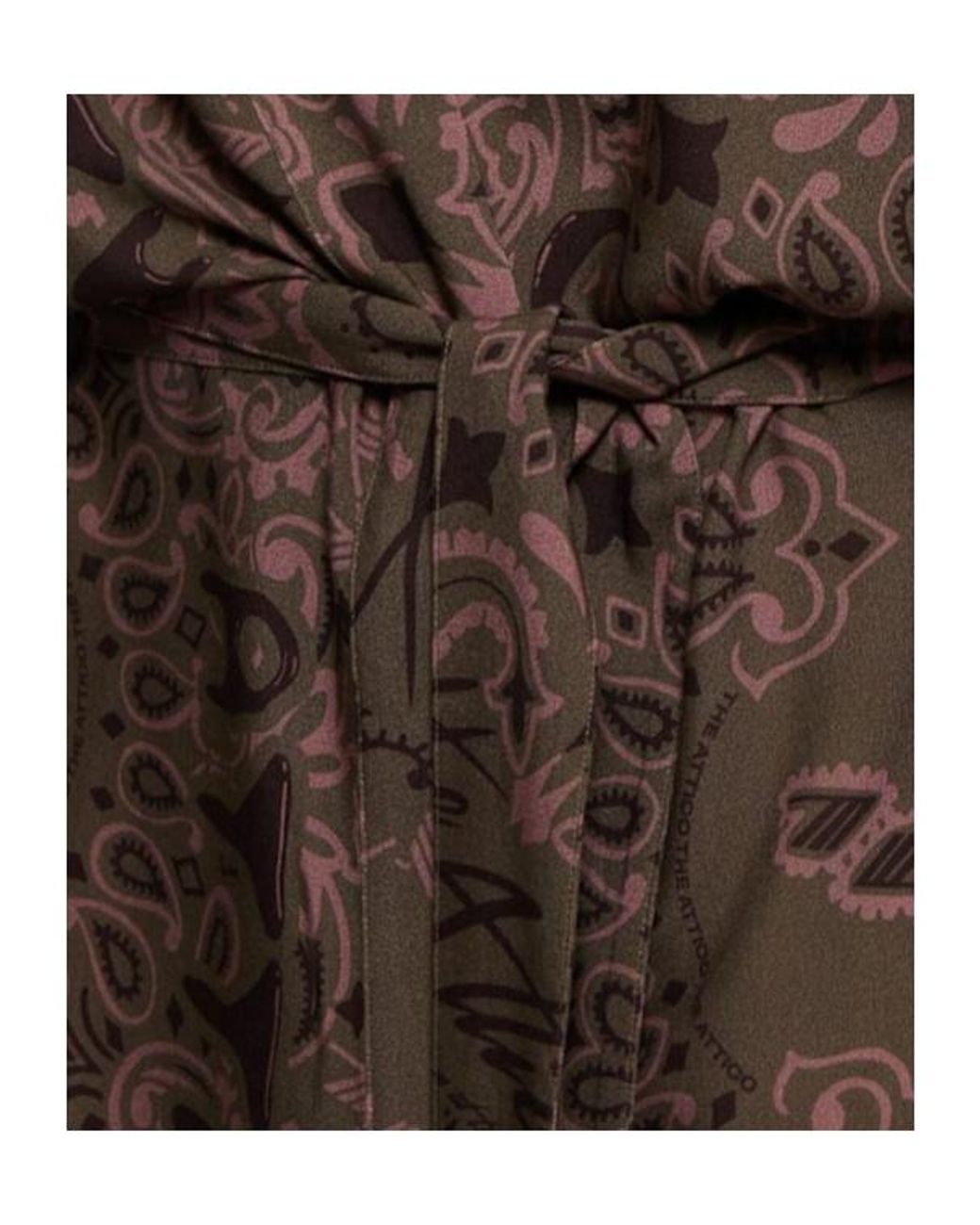 The Attico Brown Muslin Caftan Dress