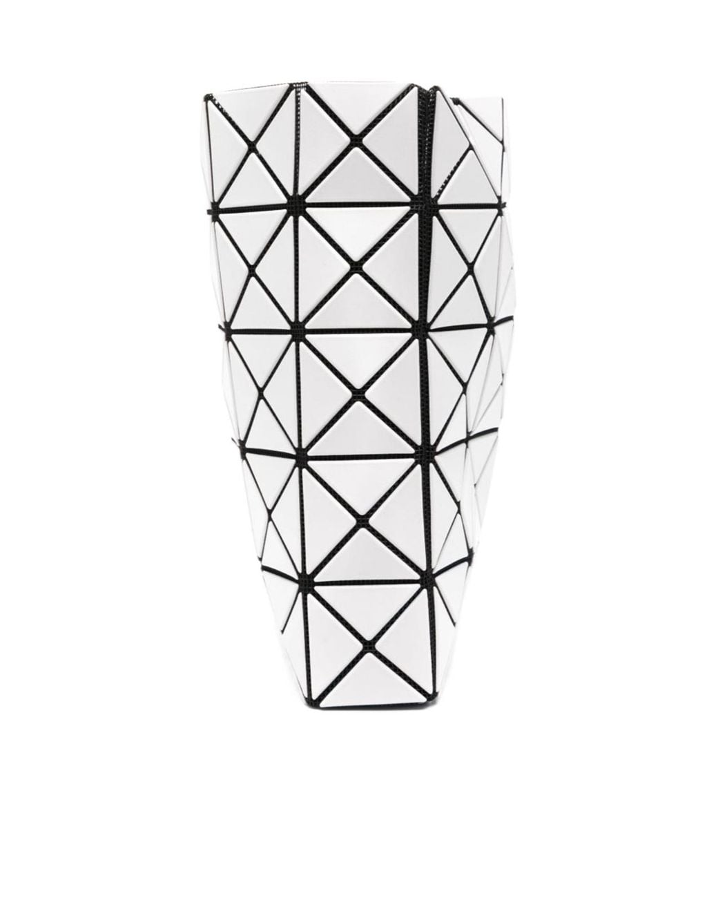 Issey Miyake Gray Geometric Pattern Top Handle Bag
