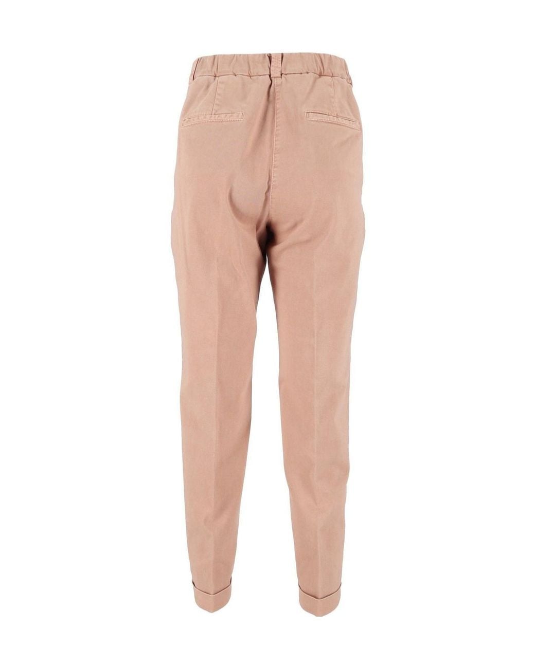 Peserico Natural Pleated Tailored Trousers