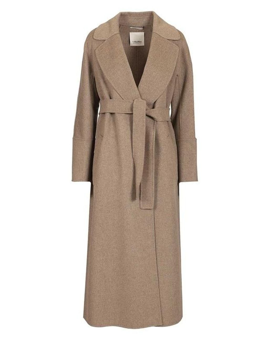 Max Mara Natural Wool Robe Coat