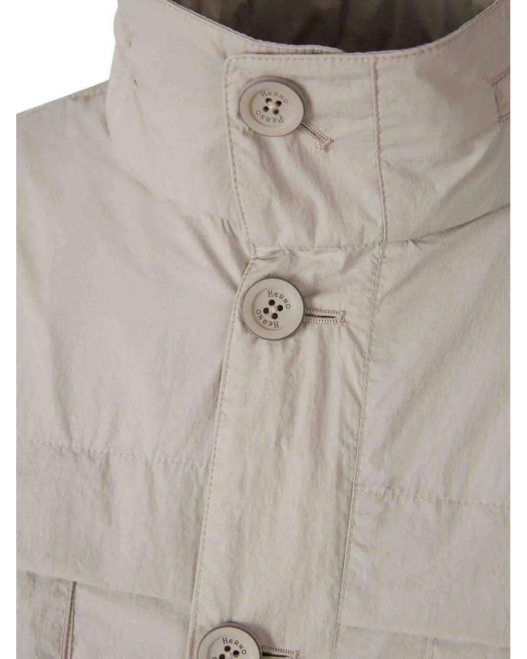 Herno Gray Button-Front Casual Jacket for men