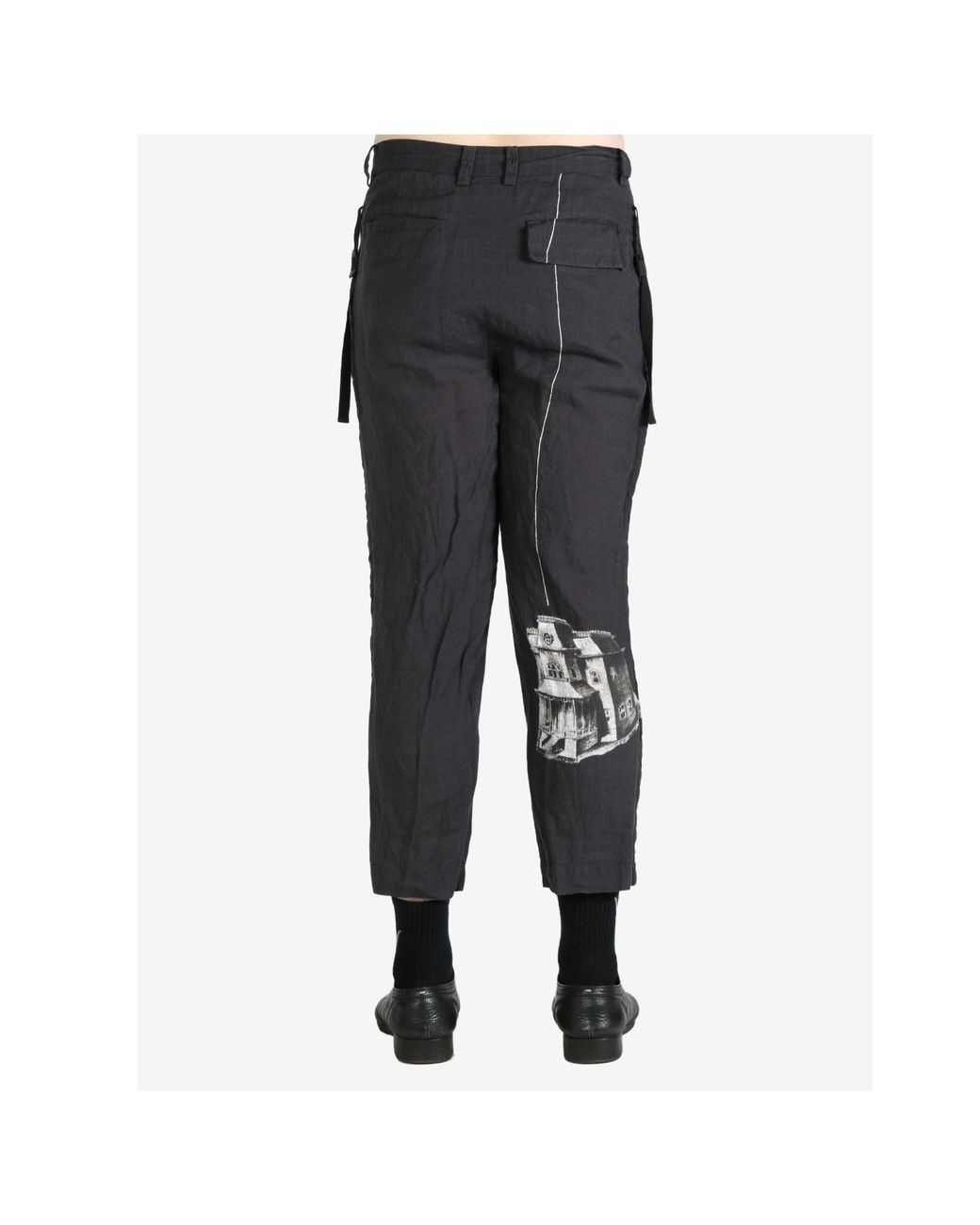 Undercover Black Belt-Loop Casual Pants for men