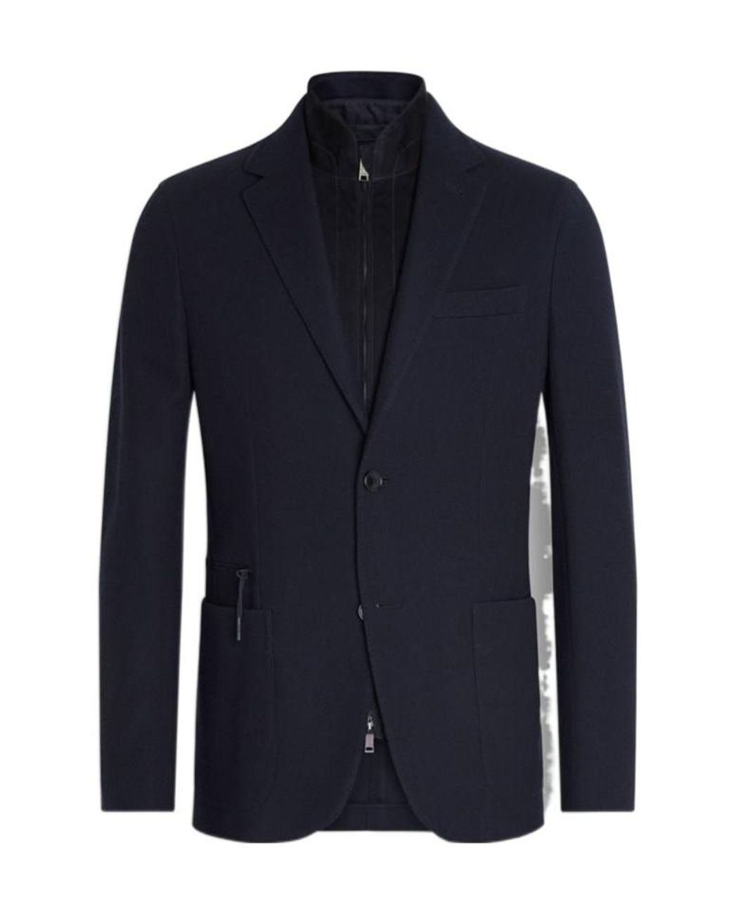 Zegna Blue Layered Blazer for men