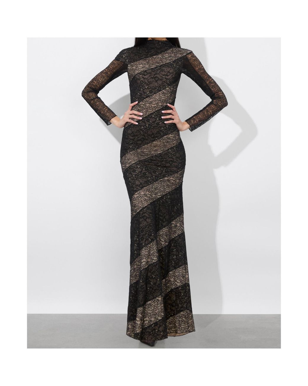 black lace dress with keyhole back Black Keyhole Cut Out Floral Lace Mini Dress main image 1