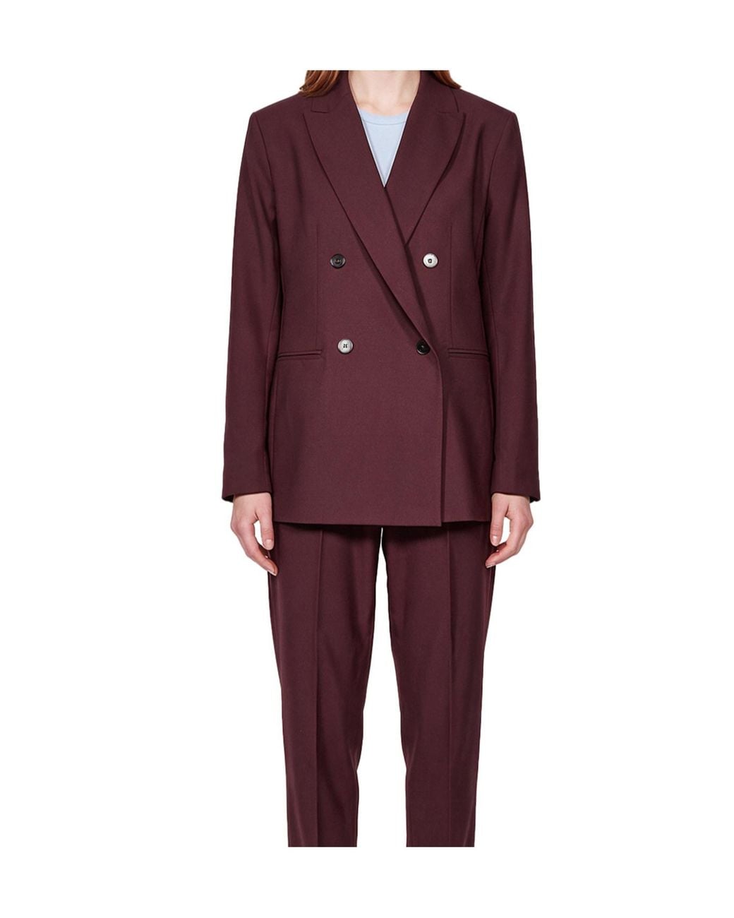 Antonelli Purple Double-Breasted Blazer