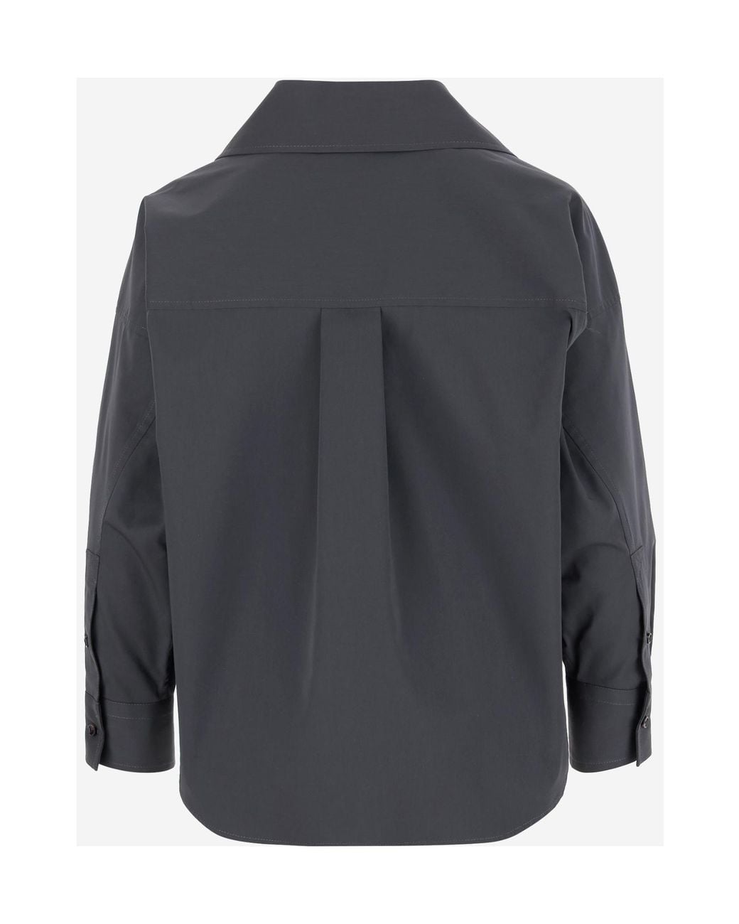 Bottega Veneta Gray Contrast Stitched Shirt