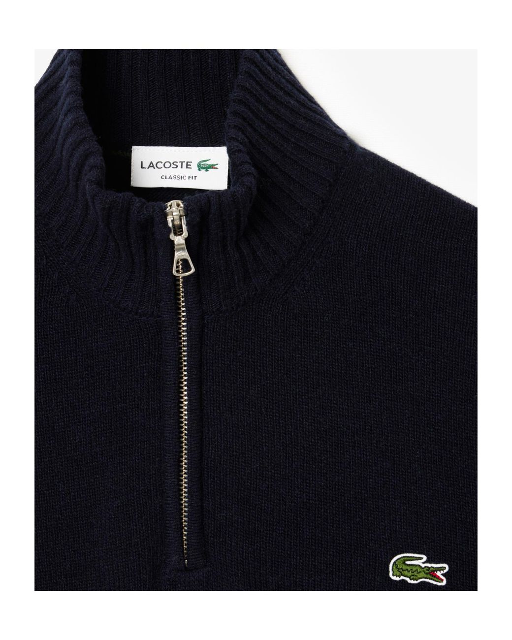 Lacoste Blue Half Zipper Sweater for men
