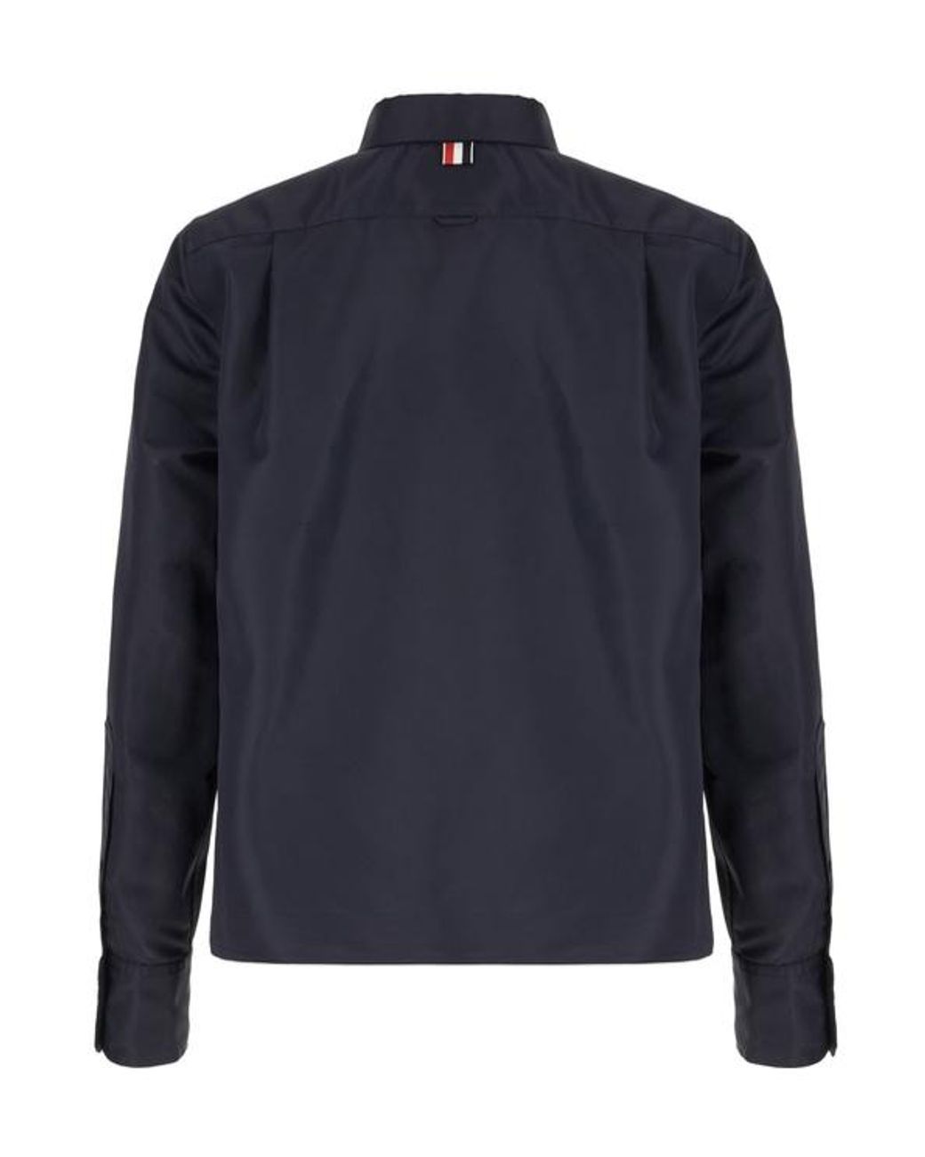 Thom Browne Blue Twill Pocket-Detail Overshirt for men