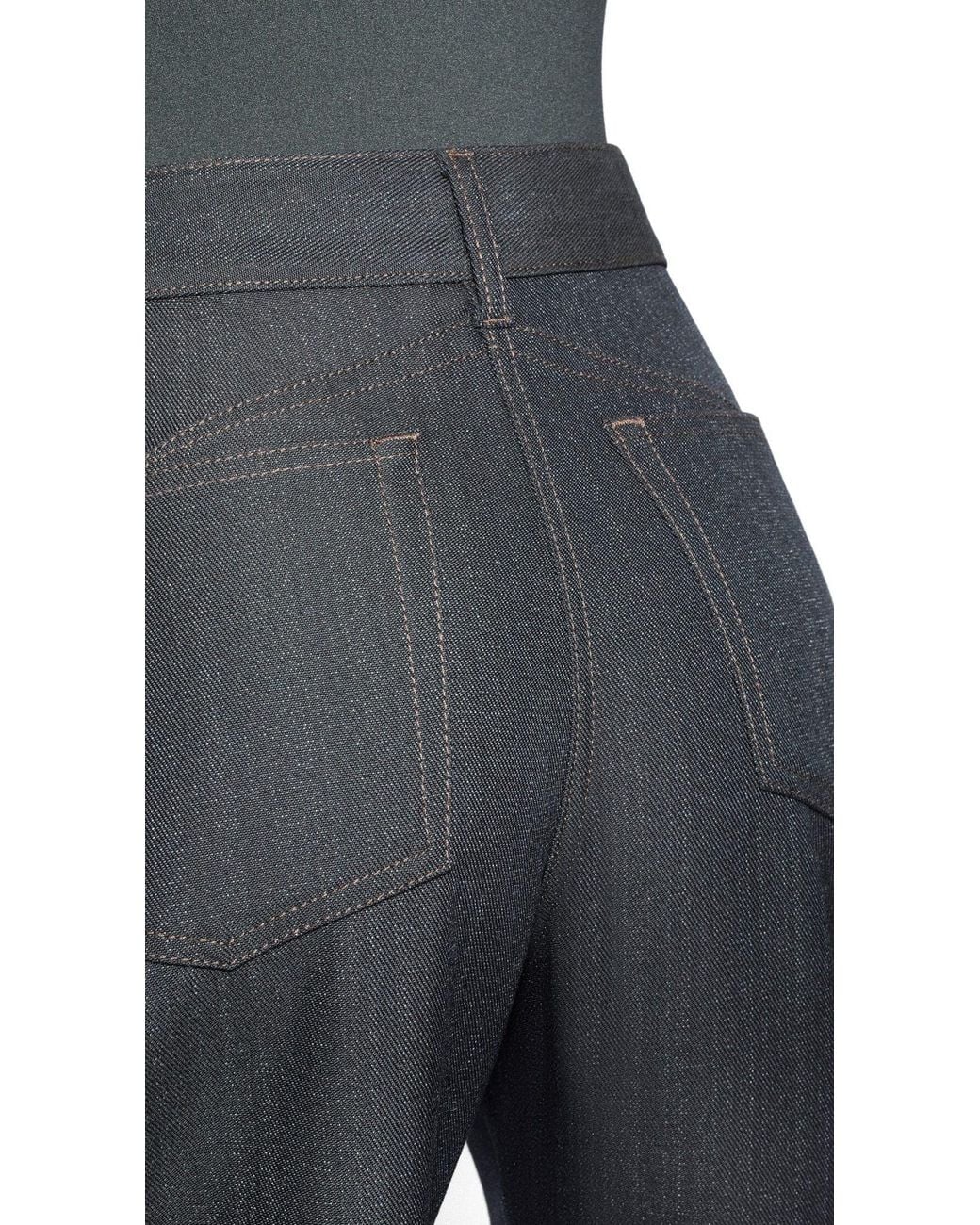 Alaïa Blue Round Wool Denim Pants