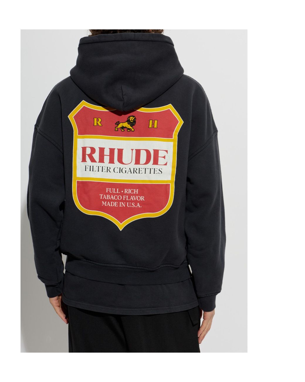 Rhude Blue Logo Zip-Up Hoodie for men