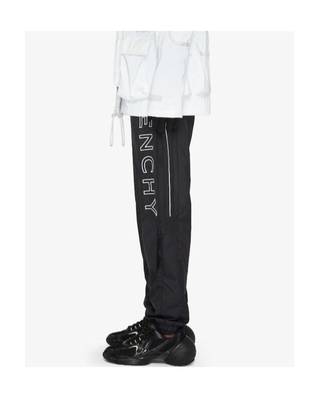Givenchy Black Logo Embroidered Track Pants for men