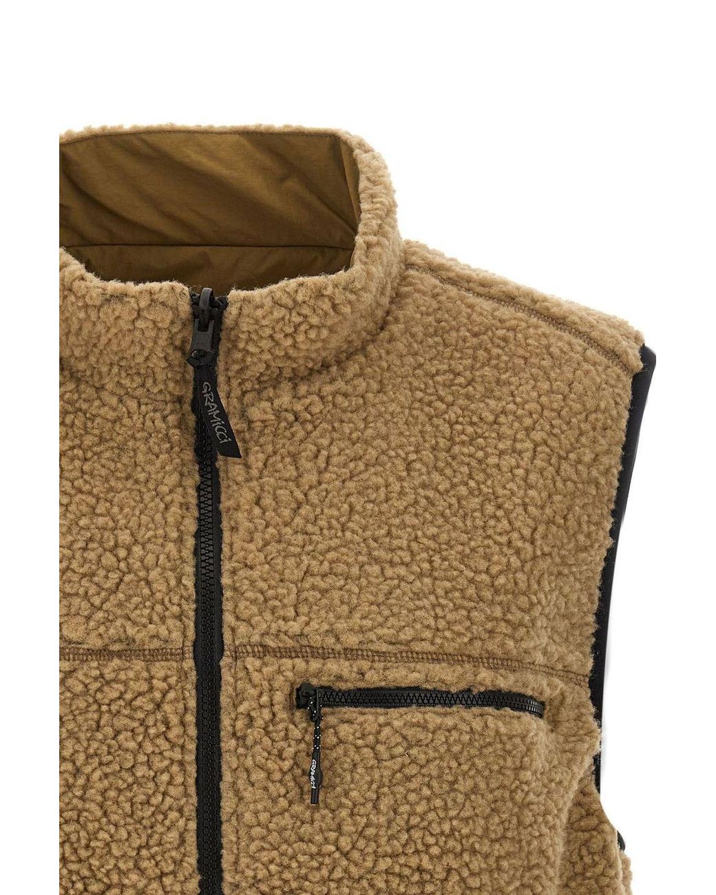 Gramicci Green Reversible Fleece Vest for men