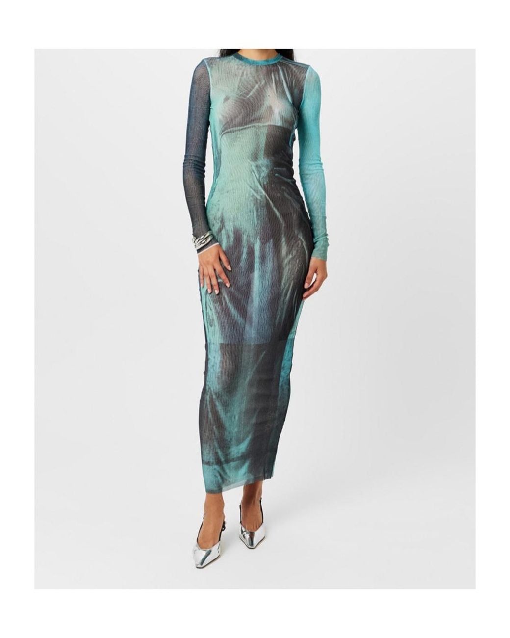 Jean Paul Gaultier Blue Round Neck Dress