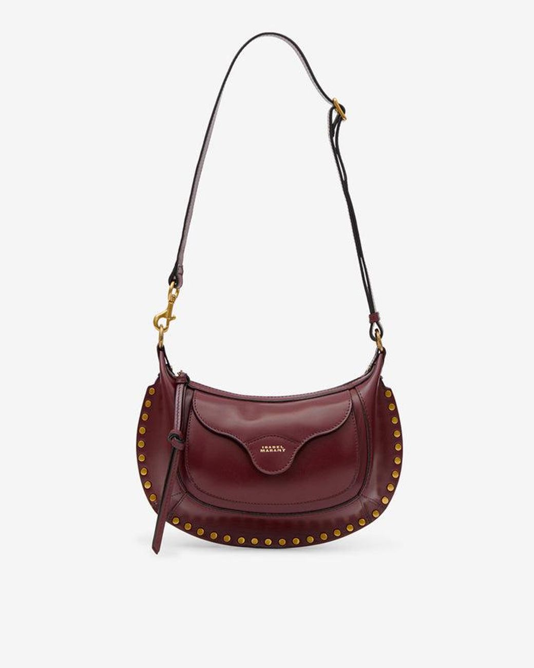 Isabel Marant Purple Moon Studded Shoulder Bag