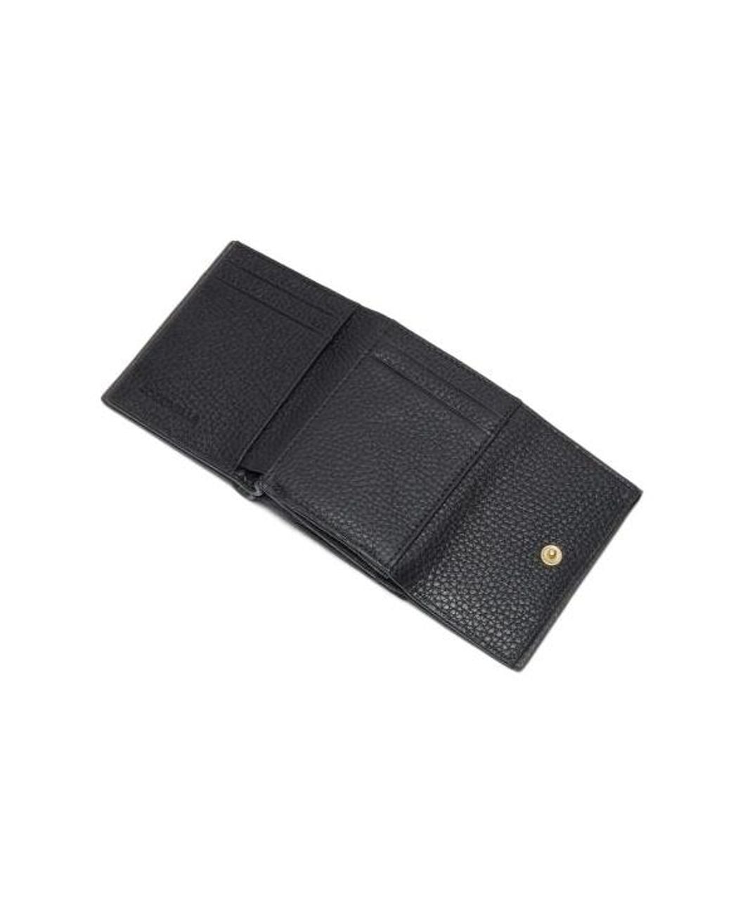 Coccinelle Black Logo Lettering Tri-Fold Wallet
