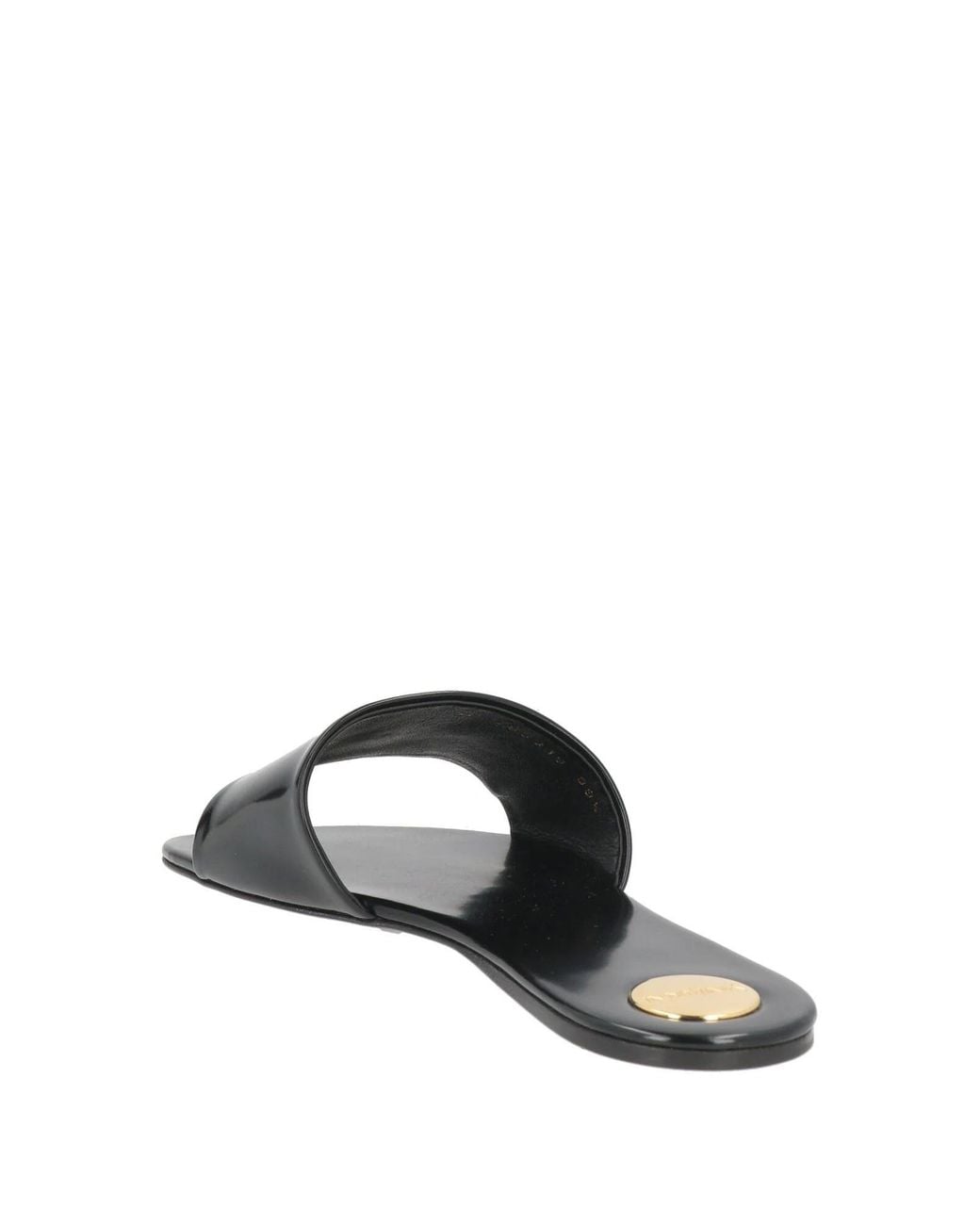Saint Laurent White Minimalist Patent Leather Slippers
