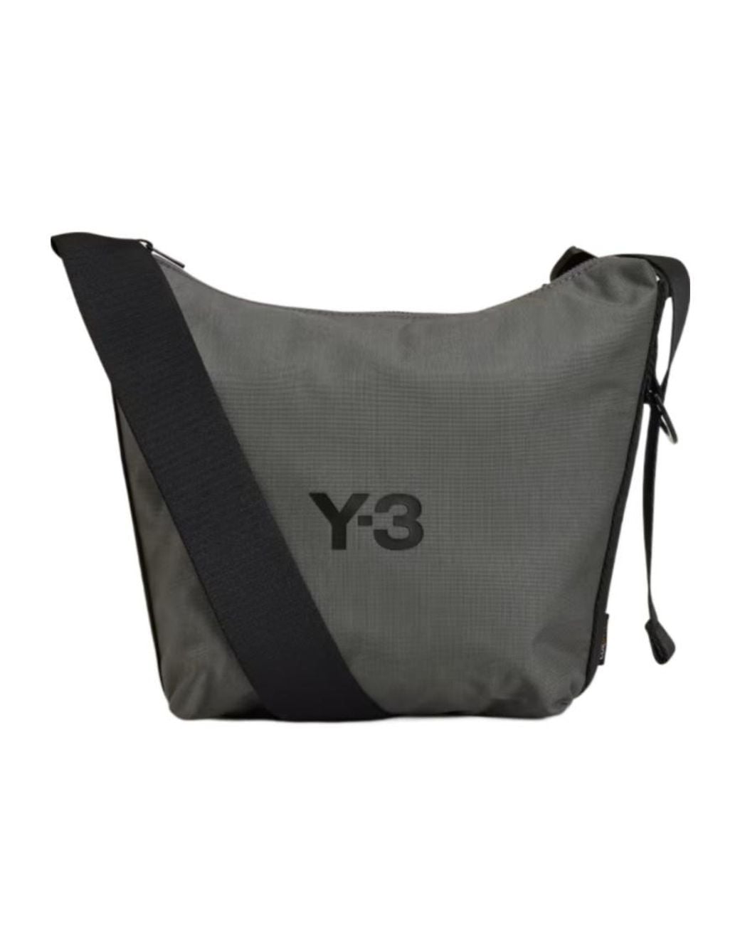 Y-3 Gray Small Crossbody Bag for men
